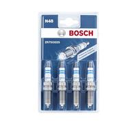 Bosch Doble Iridio 0242135812 (N48) - Juego de 4 Bujías de Encendido para un Arranque Fiable y una Larga Vida Útil del Motor de Gasolina - con Diseño Resistente