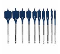 BOSCH DSB5010 Daredevil - Juego de puntas de pala estándar de 10 piezas con rosca de cono completo y punta espolonada, azul