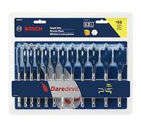 BOSCH DSB5012 - Juego surtido de 12 puntas de pala Daredevil, vástago hexagonal de 1/4 pulgadas, ideal para aplicaciones de perforación rápida en madera