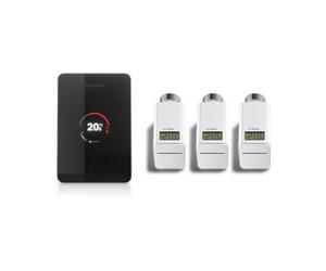 BOSCH EasyControl Set Regulador Smarter WLAN con 3 Termostatos, Negro