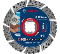Bosch Professional 1x Disco de corte de diamante Expert MultiMaterial X-LOCK (para Hormigón, Ø 125 mm, accesorios Amoladora pequeña)
