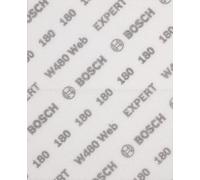 Bosch EXPERT W480 Web 1/4 - Hojas de lija de mano (para madera dura, color sobre madera, diámetro de 115 x 140 mm, grano 180, accesorio profesional)