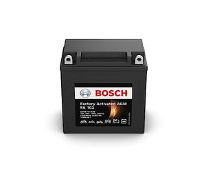 Bosch FA103 - Batería para Motocicletas AGM - 12V 100A 9Ah - Adecuada para motocicletas, motos de enduro, scooters, quads, motos de agua - Compatible M4F25, BB9-B, BTB9, 12N9-4B-1
