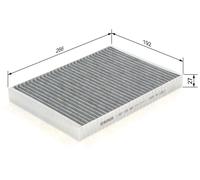 BOSCH Filtro aire habitáculo CHEVROLET OPEL VAUXHALL 2,4 2,0 4819126 EC22753219