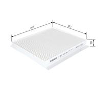 BOSCH Filtro aire habitáculo HYUNDAI 1,6 2,0 971332D000 971332D100 971332D900