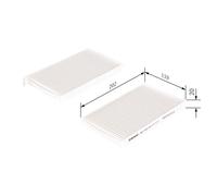 BOSCH Filtro aire habitáculo HYUNDAI 2,5 2,4 976174H000 976174H900 976174H000AT