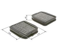 BOSCH Filtro aire habitáculo MERCEDES-BENZ 3,0 2,1 A2118300818 A2118301200