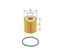BOSCH Filtro de aceite FORD FORD USA VW 2,0 2,2 0XW115562A BB3Q6744BA 0XW115562