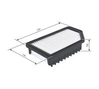 BOSCH Filtro de aire KIA HYUNDAI 1,6 1,4 S281131R100 S28113B2000 281131R100