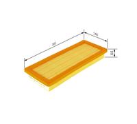 BOSCH Filtro de aire PEUGEOT CITROËN MINI 1,6 13717534845 1420T3 1444QS 1440E4