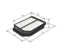 BOSCH Filtro de aire SUZUKI 1,6 1,9 1378065J00000 13780-65J00