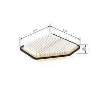 BOSCH Filtro de aire TOYOTA LOTUS 3,5 2,4 1780131120 A132E6324S 17801AD010