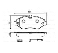 BOSCH Forros de Freno Delantero para Mercedes-Benz Sprinter 3-T Caja Vito Bus VW