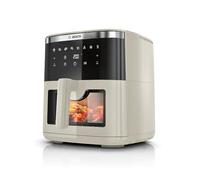Bosch, Freidora de aire Serie 6, 7.2L, Ventana, Crema, MAF671C0 | Controla la cocción de tus platos en todo momento gracias a su ventana iluminada.
