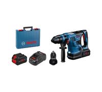 Bosch GBH 18V-34 CF Kit Taladro Percutor SDS Plus Profesional 18V Sin Escobillas, Negro/Azul, Capacidad Max 3.2 cm, Incluye Maletin y 2 Baterias