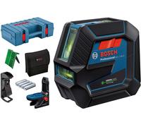 Bosch Professional Nivel Láser GCL 2-50 G (láser verde, interior, soporte RM 10, soporte de techos, alcance: hasta 15 m, 4x pilas AA, maletín)