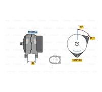 BOSCH Generador Alternador 110A 14V para Iveco Massif Estación Vagón