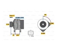 BOSCH Generador Alternador 110A 14V para Renault Megane II Coupé-convertible