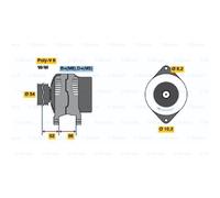 BOSCH Generador Alternador 80A 14V para Peugeot Boxer Caja Citroën Jumper