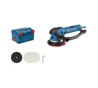 Bosch GET 75-150 Professional Lijadora Excentrica 750W, 150mm, 3300-7300 RPM, con Funda y Papel de Lija
