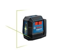 BOSCH GLL50-20G - Láser de línea cruzada autonivelante de haz verde de 50 pies, incluye soporte magnético integrado, 2 pilas AA y bolsa suave