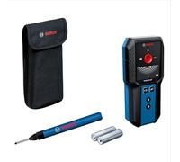 Bosch Professional Dispositivo de localización GMS 120-27 (Profundidad máxima de detección de Metal no magnético/Metal magnético/Cables de tensión/Madera: 120/100/50/30 mm, rotulador, Bolsa