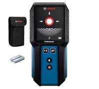 BOSCH GMS120-27 - Escáner de Pared y buscador de Pernos, detecta Madera, Metal y Cables Activos detrás de tu Pared, Incluye 2 Pilas AA y Bolsa
