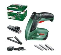 Bosch Grapadora a batería PTK 3.6 LI Office Set con grapadora para papel y grapadora para folletos (batería integrada, 3.6 V, set de grapadoras, 30 impactos por minuto, en caja de metal)