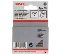 Bosch Grapas de Alambre Fino Tipo 53 ,11,4 x 0,74 X 6MM,1000er-Pack,Inoxidable