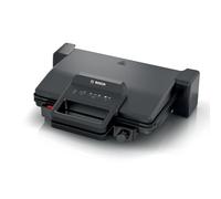 Bosch - Grill, eléctrico, 2000 W, Termostato, Revestimiento cerámico, Negro, TCG3323