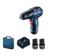 Bosch GSB 12V-30 1600 RPM Sin llave 820 g Negro, Azul, Rojo