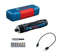 Bosch GSD4V-35 - Destornillador recargable USB-C de 4 V Max - Diseño compacto, activación dual, bloqueo universal de brocas, 8 ajustes de par, luz de trabajo LED