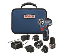 Bosch GSR12V-300FCB22 12V Max EC Brushless Flexiclick 5 en 1 Drill/Driver System with (2) 2.0 Ah Batteries