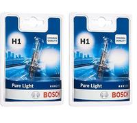 Bosch H1 Pure Light Lámpara para faros, 12 V 55 W P14, 5s, Lámpara x1 (Paquete de 2)