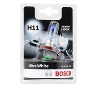 Bosch H11 Ultra White, Lampadina Alogena para Faro Delantero, 12 V 55 W, Moderno Efecto LED Blanco - Casquillo Tipo PGJ19-2 - Recambio de Luz para Coche, Paquete de 1 Lámpara