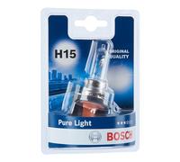 Bosch H15 Pure Light, Lampadina Alogena para Faro Delantero, 12 V 15/55 W, Calidad Original - Casquillo Tipo PGJ23t-1 - Recambio de Luz para Coche, Paquete de 1 Lámpara