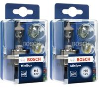 Bosch H4 Minibox estuche de lámparas de repuesto, 12 V (Paquete de 2)