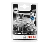 Bosch H4 Ultra White 4200K Lámparas para faros, 12 V 60/55 W P43t, Lámparas x2