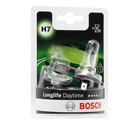 Bosch H7 Longlife Daytime, Lámparas Halógenas para Faro Delantero, 12 V 55 W, Duradera - Casquillo Tipo PX26d - Recambio de Luz para Coche, Paquete de 2 Lámparas