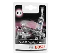 Bosch H7 Plus 200 Gigalight Lámparas para faros, 12 V 55 W PX26d, Lámparas x2