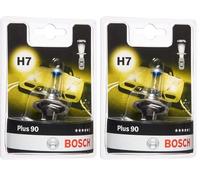 Bosch H7 Plus 90, Lampadina Alogena para Faro Delantero, 12 V 55 W, 90% Más Luz - Casquillo Tipo PX26d - Recambio de Luz para Coche, Paquete de 2 Lámpara