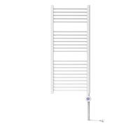 Bosch - Heat Radiator 4500 - Radiador de baño eléctrico, tamaño 1110x600 mm, 600 vatios, con toallero y termostato integrado, color blanco