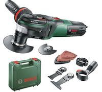 Bosch Herramienta multifuncional PMF 350 CES (3 hojas de sierra, placa lijadora, 6 hojas de lija, maletín de transporte, 350 vatios, para accesorios Starlock y StarlockPlus)