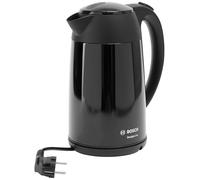 Bosch - Hervidor, DesignLine, 1.7 l, Negro, TWK3P423 | Calienta el agua rápidamente para tus tés e infusiones con fácil apertura con un botón.
