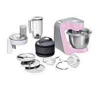 Bosch Hogar MUM58K20 Continúa MUM 5 CreationLine Robot Cocina, color Palo, 400 W, 1.25 litros, 1.4, acero inoxidable, rosa/plata