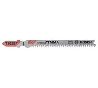 Bosch Hojas de Sierras de Calar T 102 Bf Clean para Pmma , 5er-Pack 2608636781