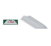 Bosch Hojas trapezoidales, 10 piezas (accesorios para cúter; varios trabajos corte; acero SK5; estuche almacenamiento)