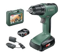 Bosch Home and Garden 06039C8005 Atornillador UniversalDrill 18 (2 baterías, sistema de 18 V, en estuche), (L x B x H) 10.4 mm x 38.4 cm x 29.1 cm
