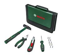 Bosch Home and Garden Easy Starter Juego de Herramientas Manuales, 14 Piezas Kit de Herramientas Básico para Tareas Básicas del Hogar y de Bricolaje, Alicate Combinado, Destornillador, Cúter