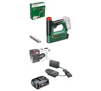 Bosch Home and Garden Grapadora a batería UniversalTacker 18V-14 (no incluye la batería) + Bosch Kit de démarrage de batterie 18 V (1 batterie 2,5 Ah, chargeur, système 18 V)